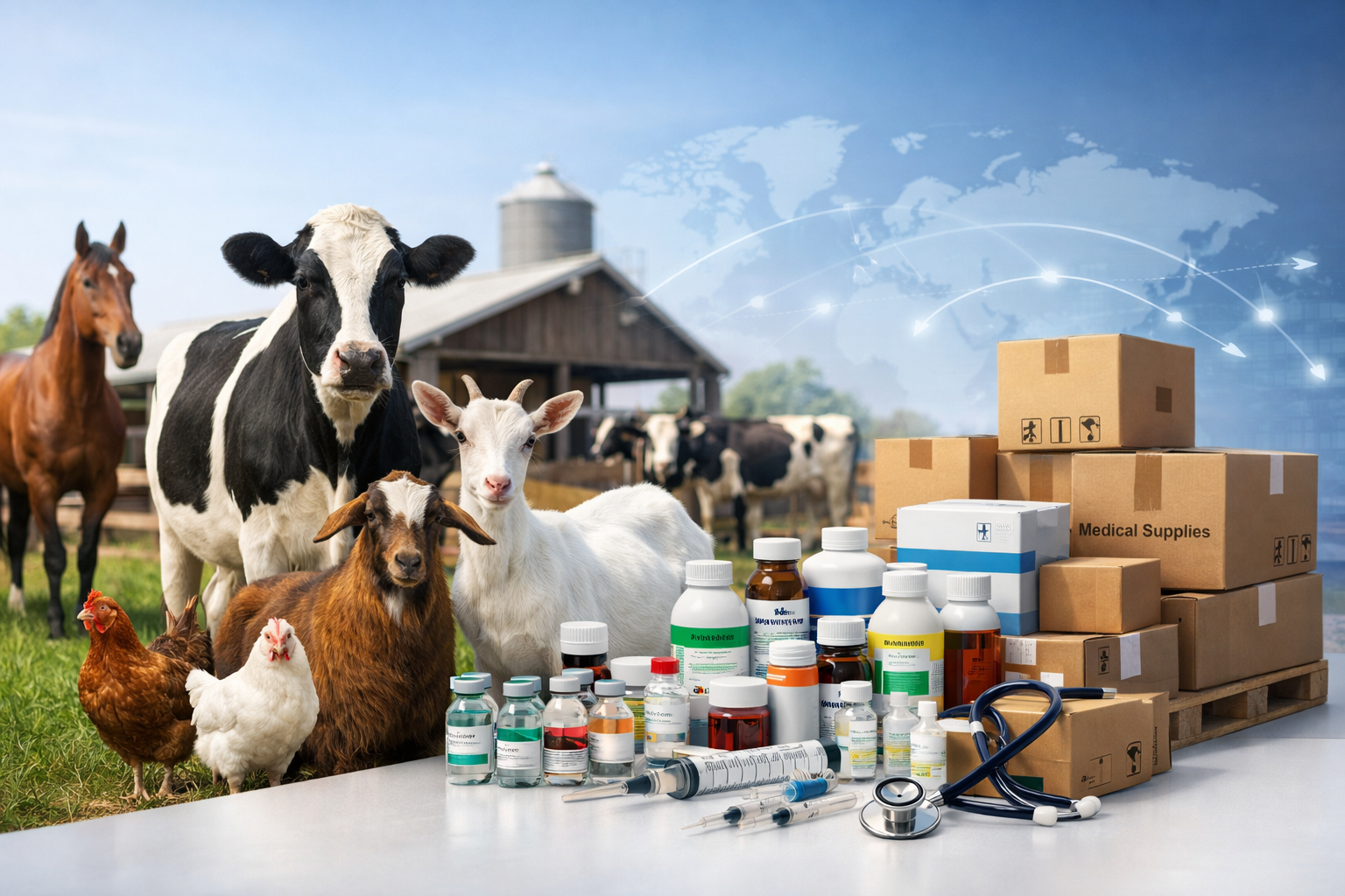 Integrated livestock pharmaceutical and supply solutions
